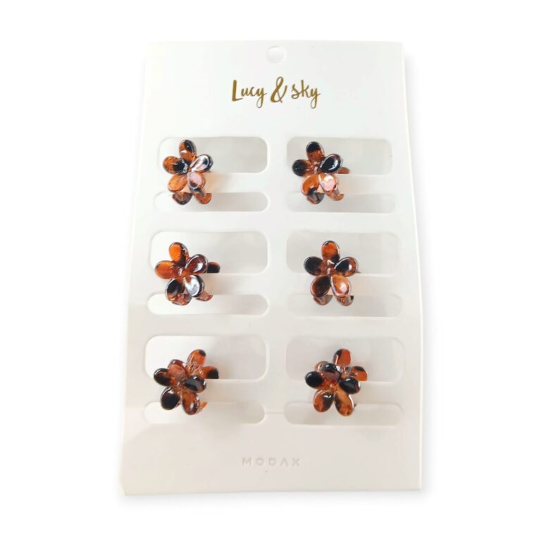 Set broches florecitas mini x6u