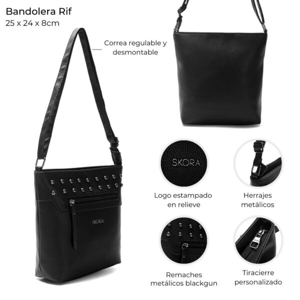 Bandolera Rif con remaches 25x24x8