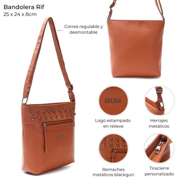 Bandolera Rif con remaches 25x24x8