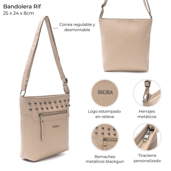 Bandolera Rif con remaches 25x24x8