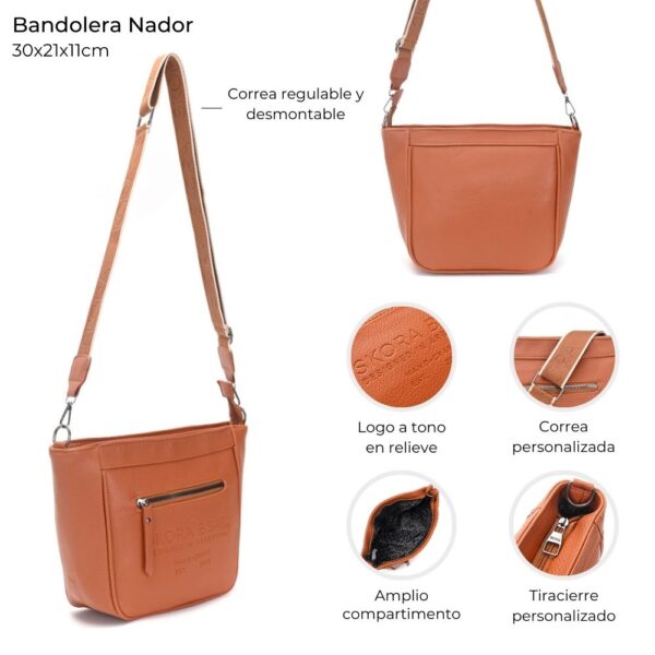 Bandolera Rif con remaches 30x21x11