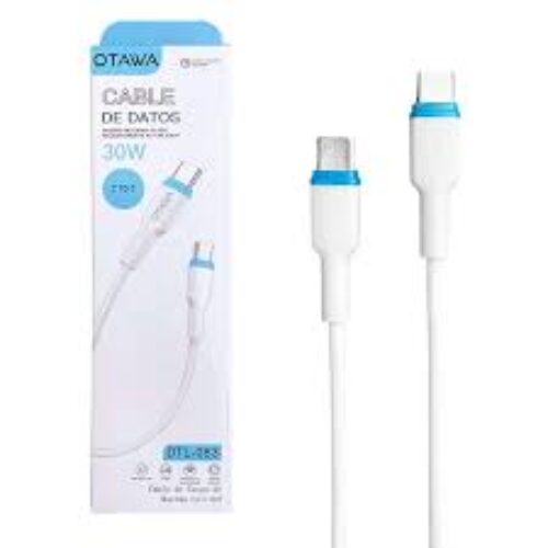 Cable Otawa TIPO C A C 30w -carga rápida- +3 UNIDADES