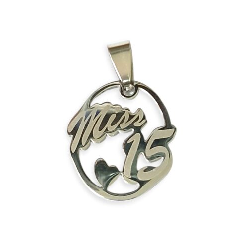 Dije AQ mis 15 años oval