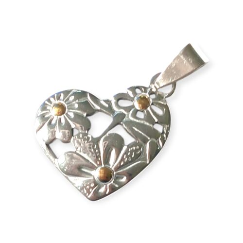 Corazon floreado con duble