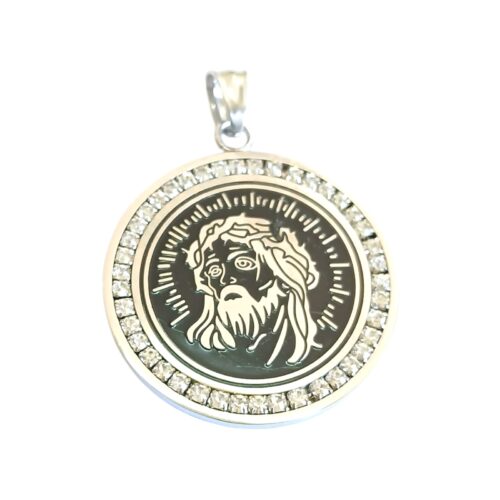 Dije AQ redondo Jesus c/strass