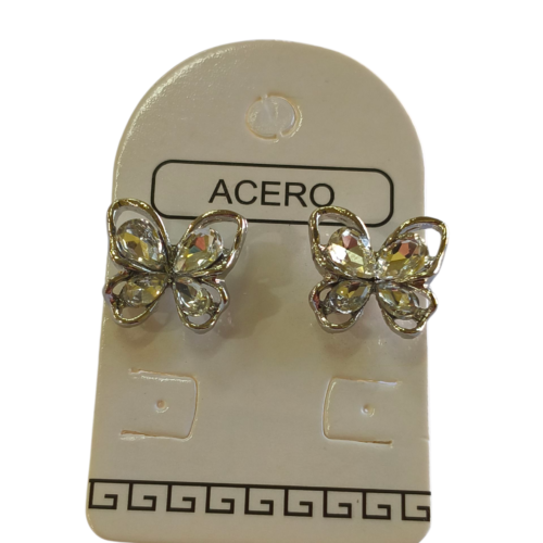 Aro AQ mariposa con strass.