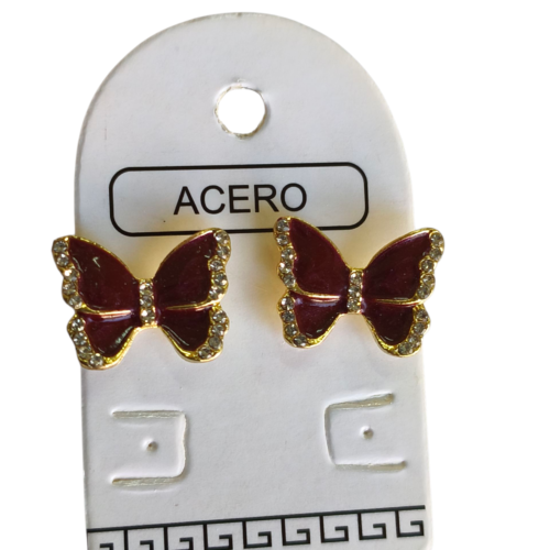 Aro AQ mariposa esmaltada.