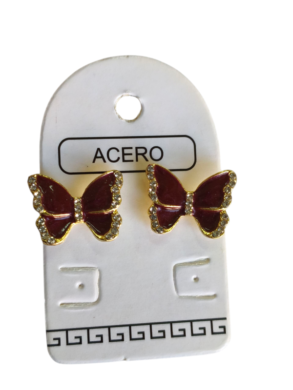 Aro AQD mariposa esmaltada.