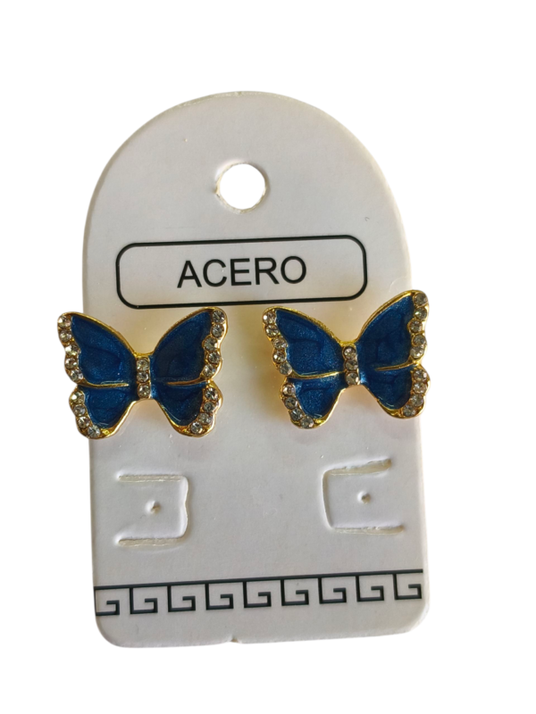 Aro AQD mariposa esmaltada.
