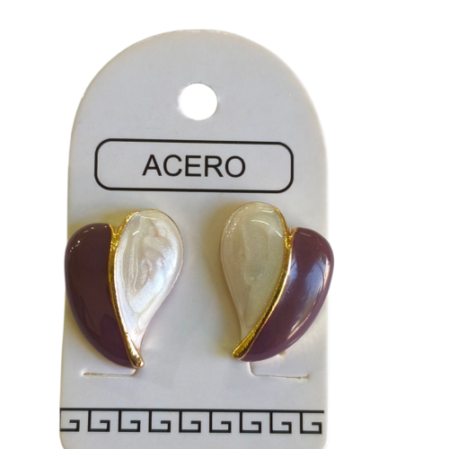 Aro corazón esmaltado.