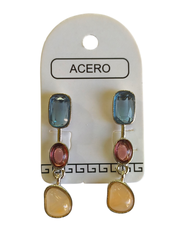 Aro AQ colgante con piedras.