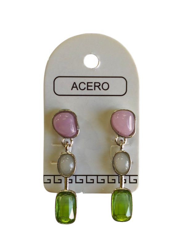 Aro AQ colgante con piedras.