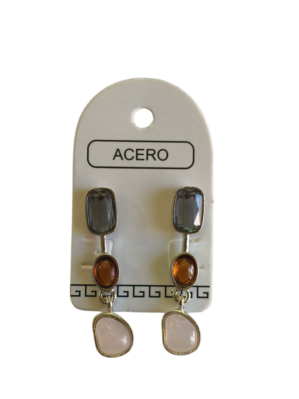 Aro AQ colgante con piedras.