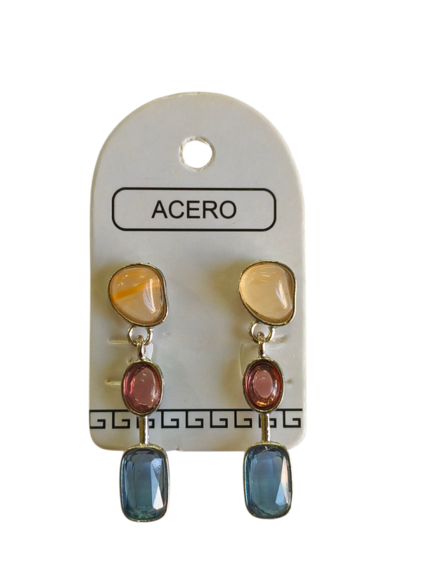 Aro AQ colgante con piedras.