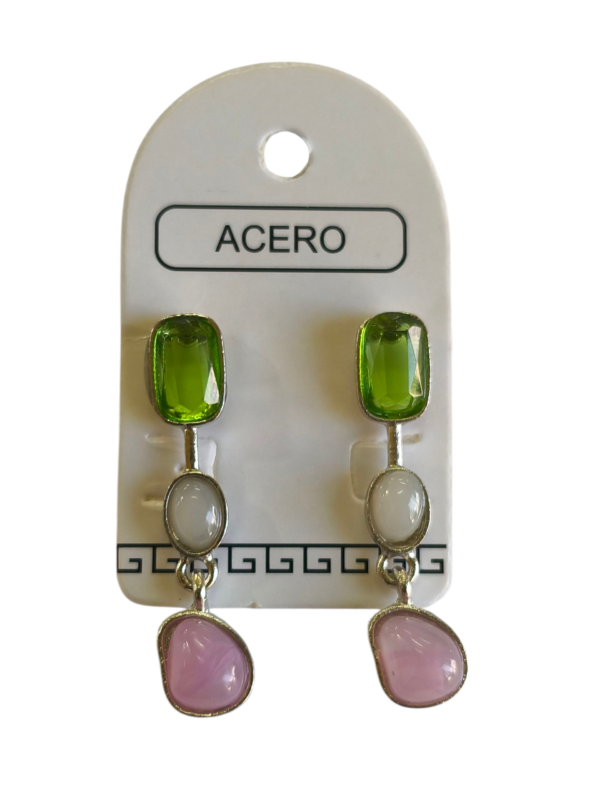 Aro AQ colgante con piedras.