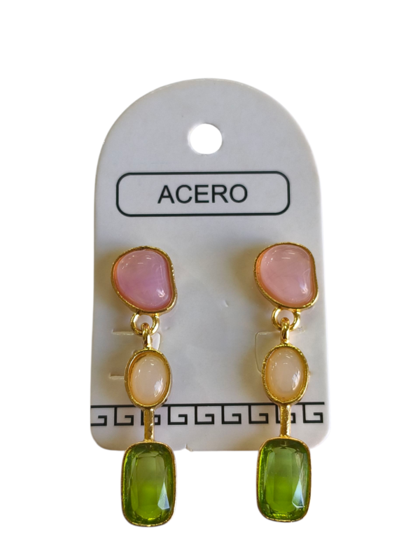 Aro AQD colgante con piedras.