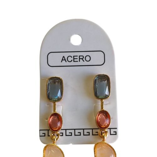 Aro AQ colgante con piedras.