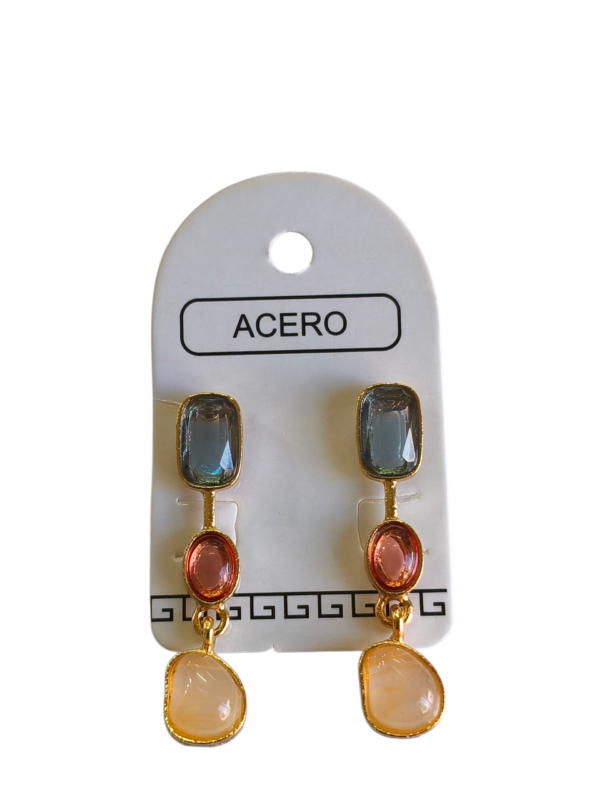 Aro AQD colgante con piedras.