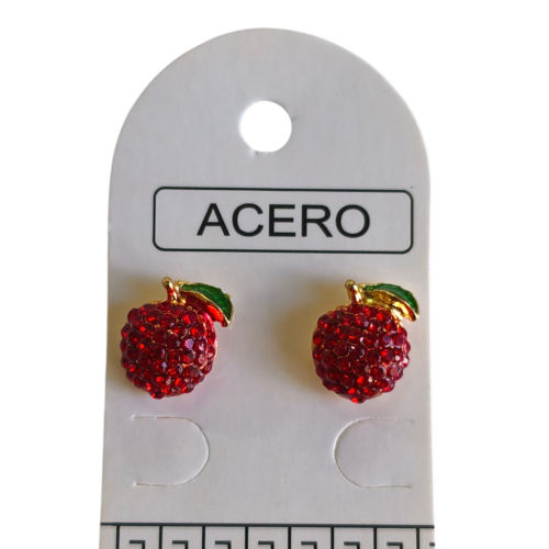 Aro AQ frutilla con strass.