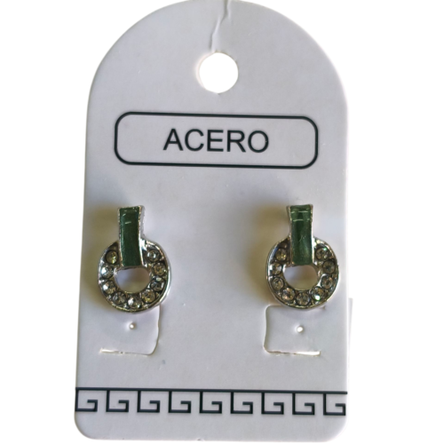 Aro AQ arandela esmaltado con strass.