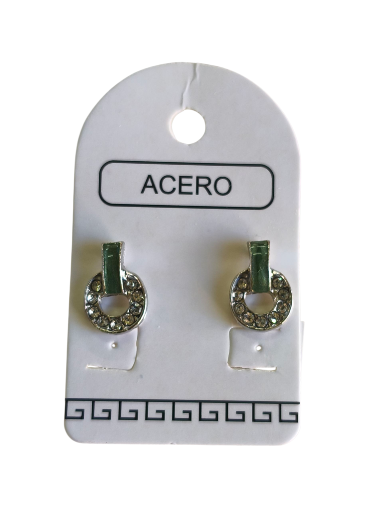 Aro AQ arandela esmaltado con strass.