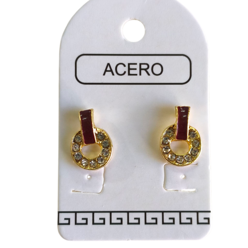 Aro AQD arandela esmaltado con strass.