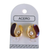 Aro AQD esmaltado con perla.