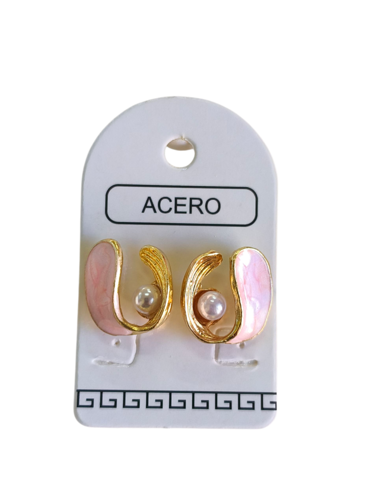 Aro AQD esmaltado con perla.