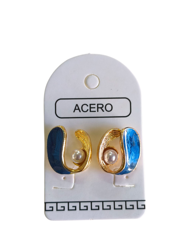 Aro AQD esmaltado con perla.