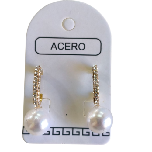 Aro AQD C con strass y perla.