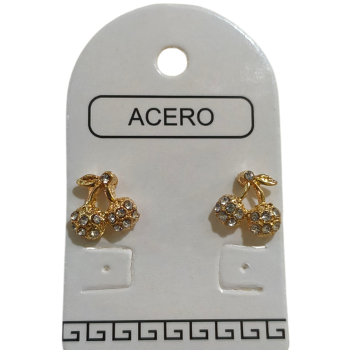 Aro AQD cerezas con strass.