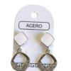 Aro AQ rombo esmaltado con colgante.