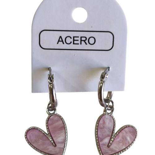 Aro AQ argolla con corazón esmaltado.