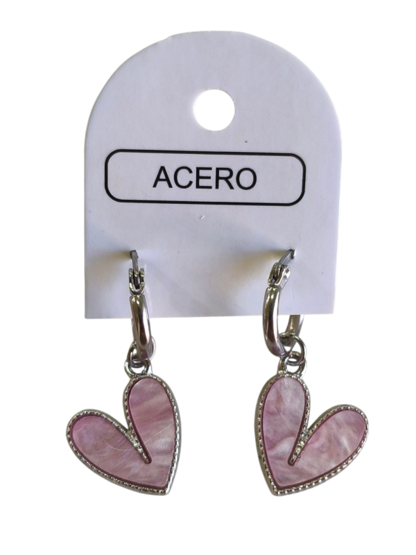 Aro AQ argolla con corazón esmaltado.
