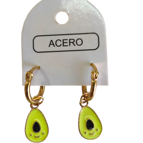 Aro AQD argollita con dije colgante.