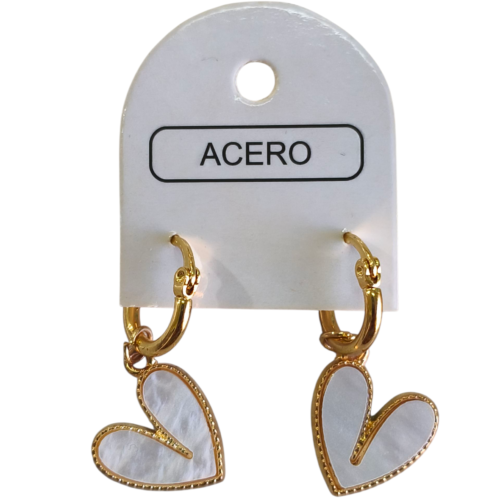 Aro AQD argollita con corazón esmaltado.