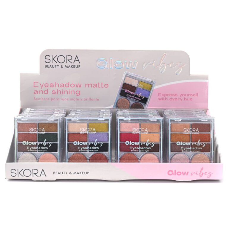 Sombra para ojos Mate c/brillo x8 colores Skora