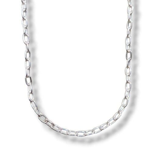 Cadena plata 900 eslabón redondo 80×60 *57