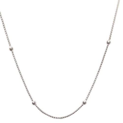 Cadena Plata 900 veneciana con bolita 1.0×40