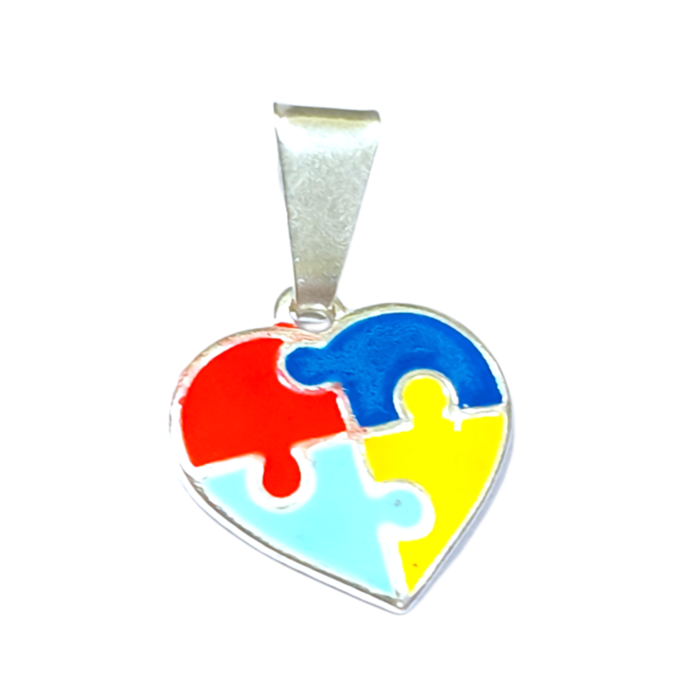 Dije plata esmaltado