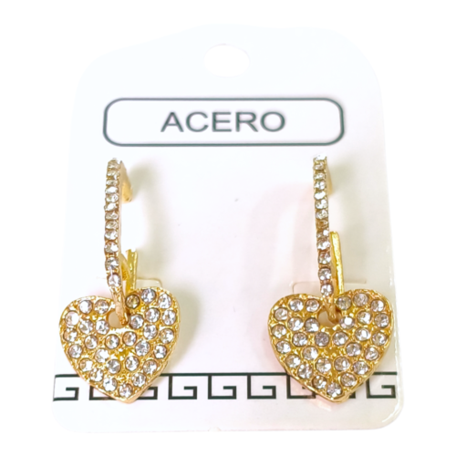Aro AQD media argollita con corazón strass
