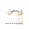 Aro AQD trébol con strass