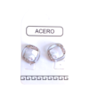 Aro AQ cuadradito con perla y strass
