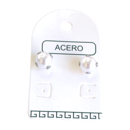 Aro AQ perla engarzada 8mm x p.