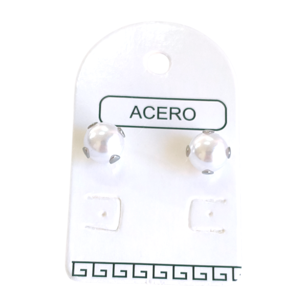 Aro AQ perla engarzada 8mm x p.