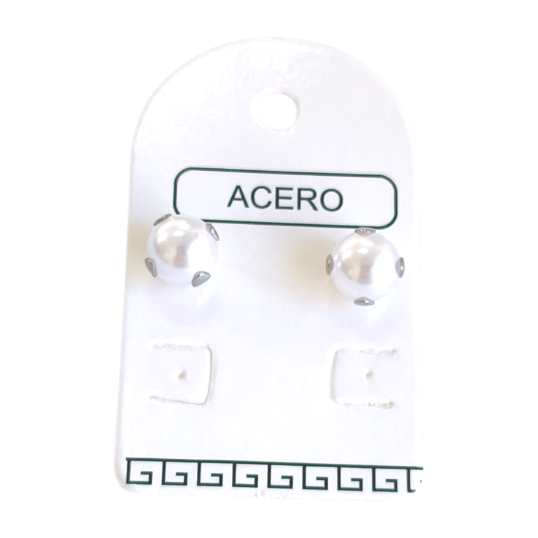 Aro AQ perla engarzada 8mm x p.