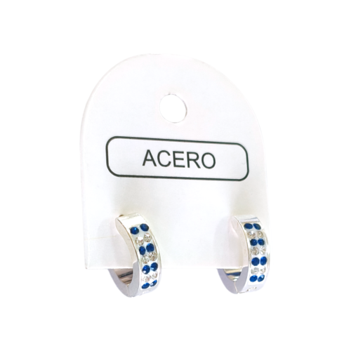 Aro AQB argollita ancha con strass