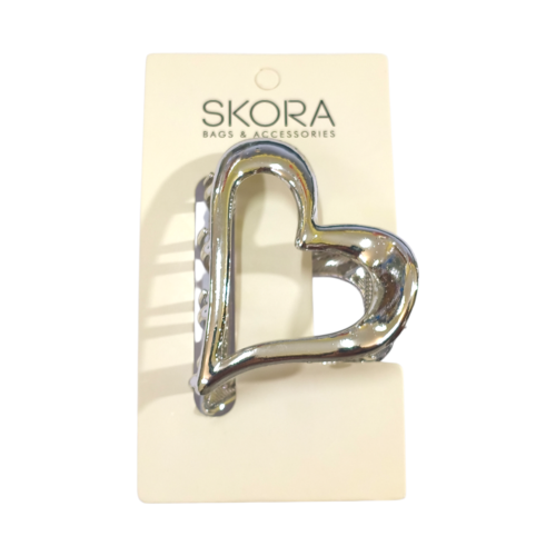 Broches corazón metal plat/dor