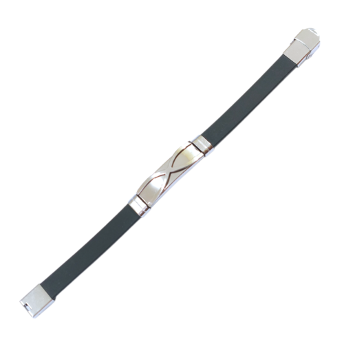 Pulsera AQ malla eco cuero con dije
hombre