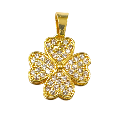 Dije AQD Premium con cubic trébol